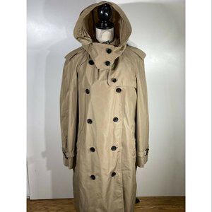 Burberry Kensington Hooded Trench Coat Beige Size US 14 NWD *missing belt